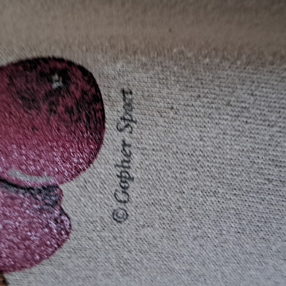 Vintage Gopher Sport Teddy Bear Sweatshirt XL apples bears graphic. - Picture 3 of 7